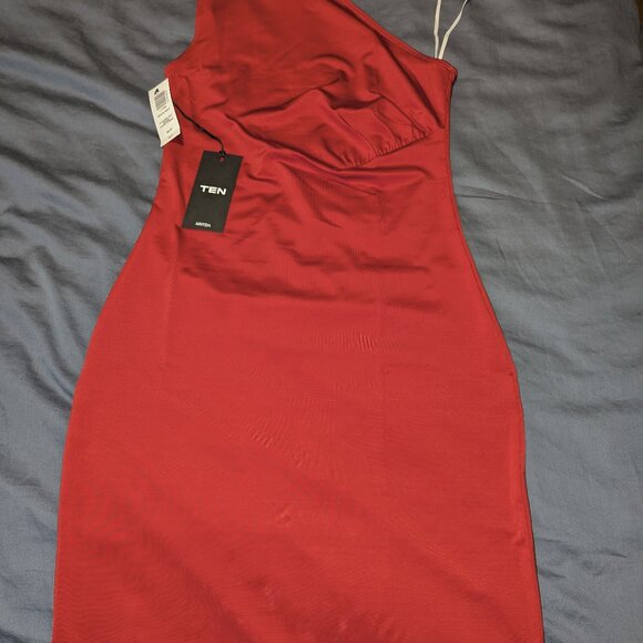 Aritzia TEN SPOTLIGHT DRESS XS Flashing Red Brand New With Tags! $88 - Picture 6 of 9
